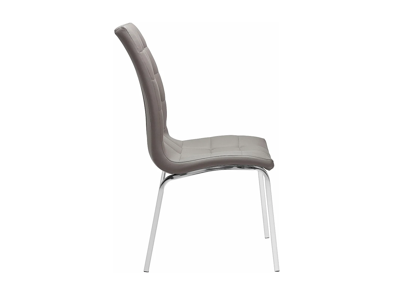 Lila | Lot de 2 chaises de salle à manger rembourrées en PU marron