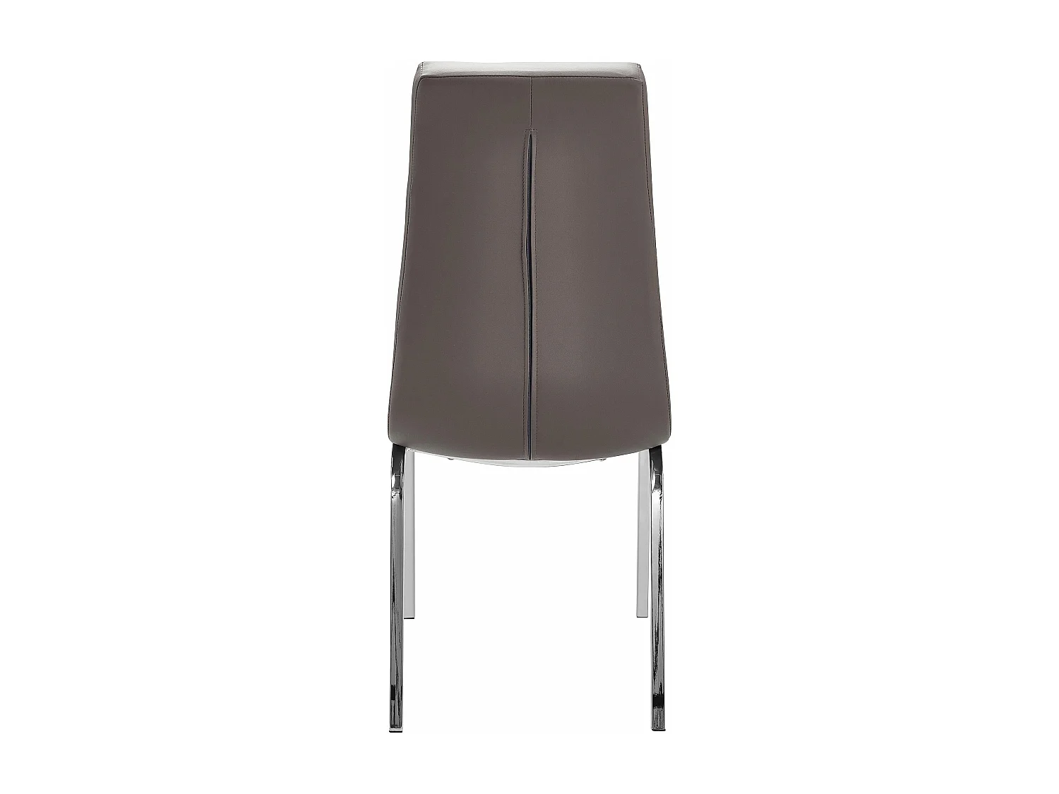 Lila | Lot de 2 chaises de salle à manger rembourrées en PU marron