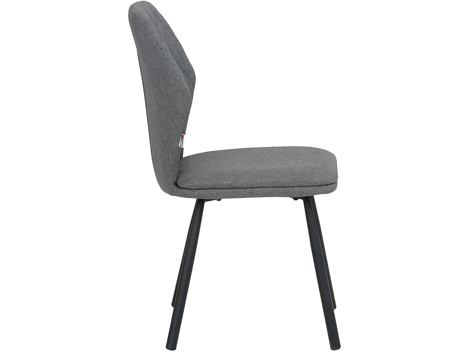 Juego de 2 sillas de comedor tapizadas en tela tejida en gris