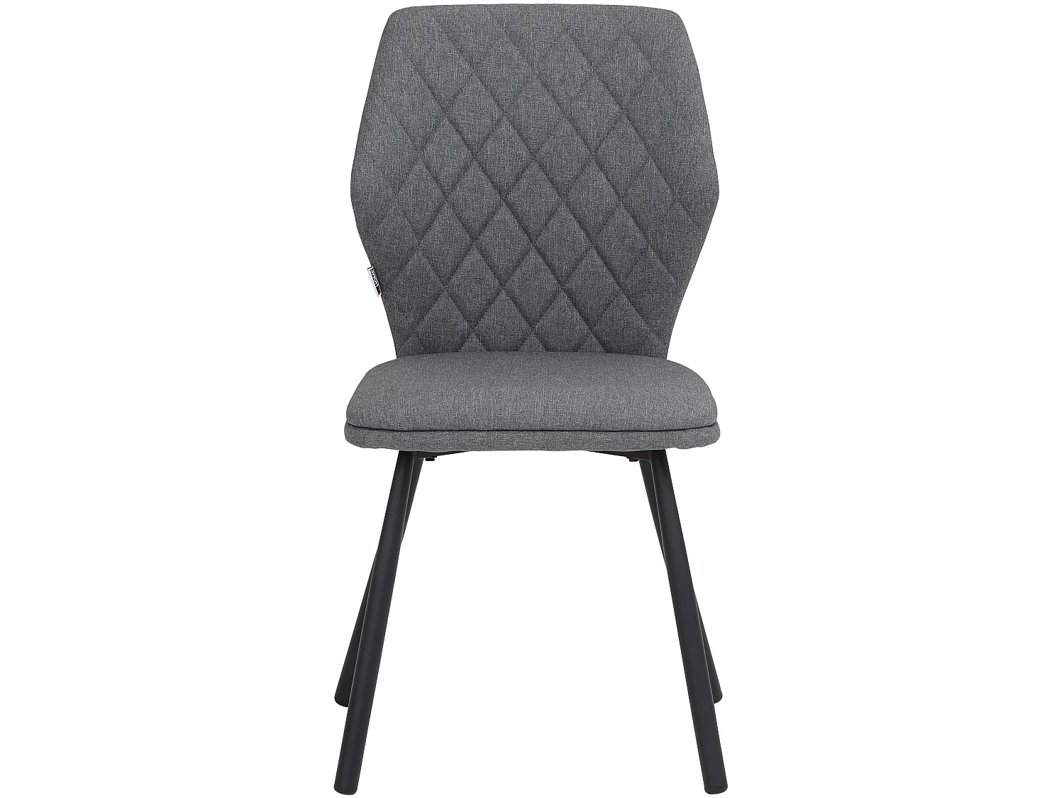 Jessica | Lot de 2 chaises de salle à manger rembourrées en tissu tissé gris