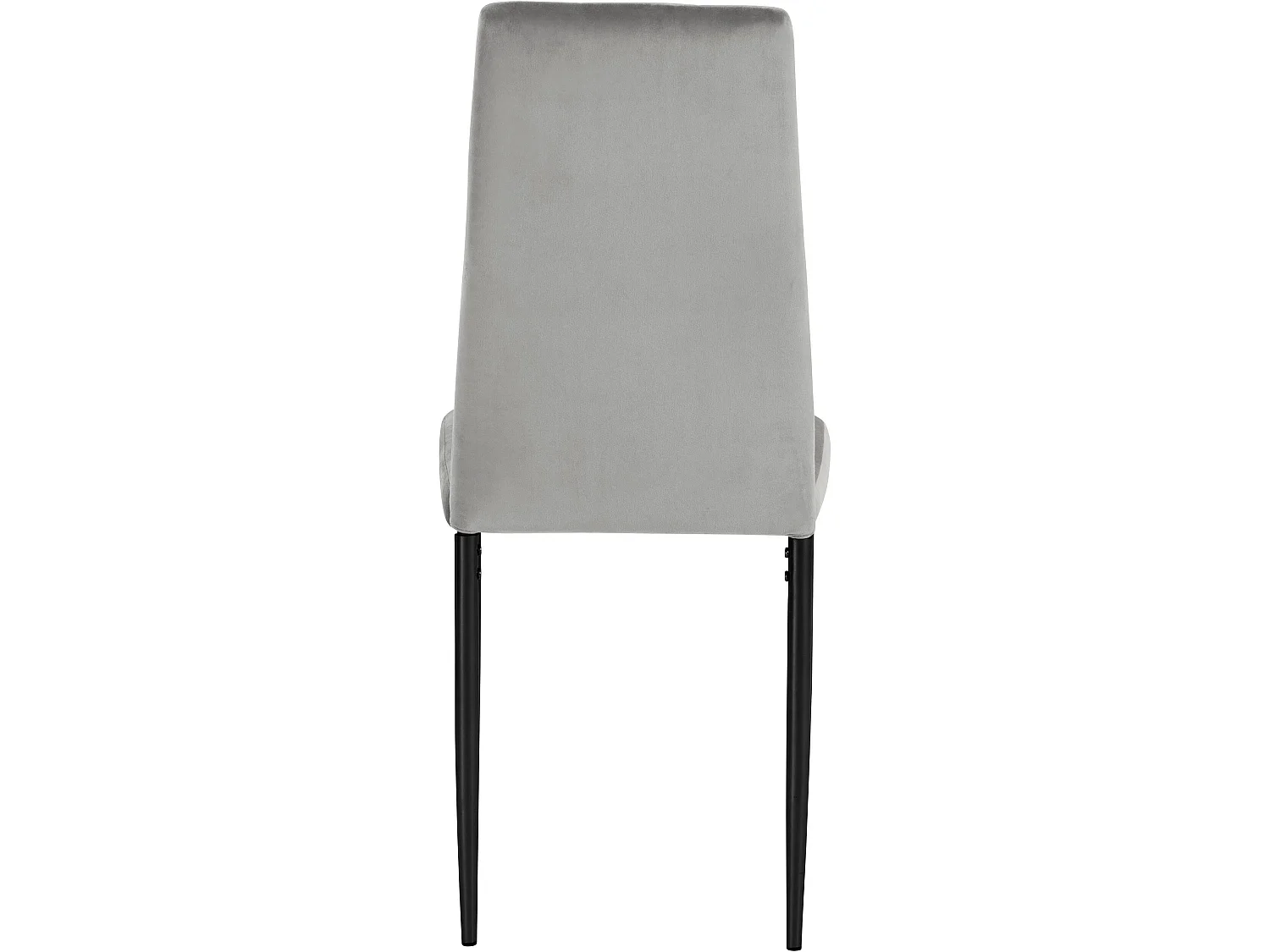 Set di 2 sedie da pranzo imbottite in velluto grigio chiaro