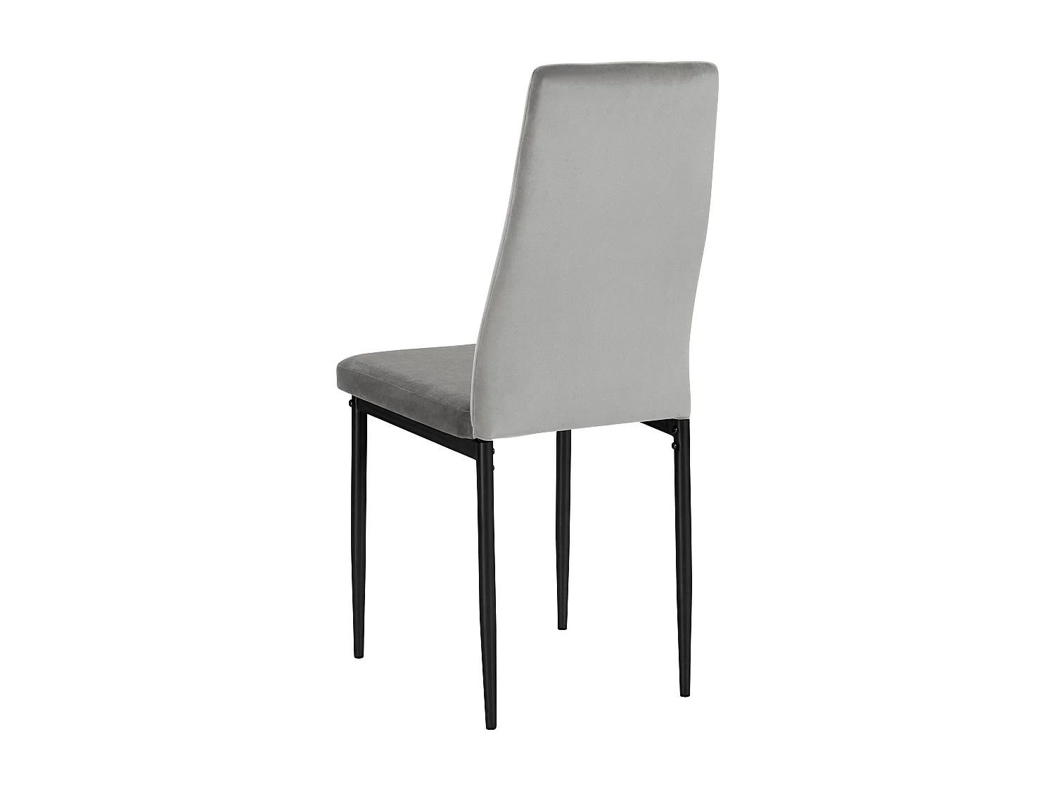 Kelly | Lot de 2 chaises de salle à manger rembourrées en velours gris clair