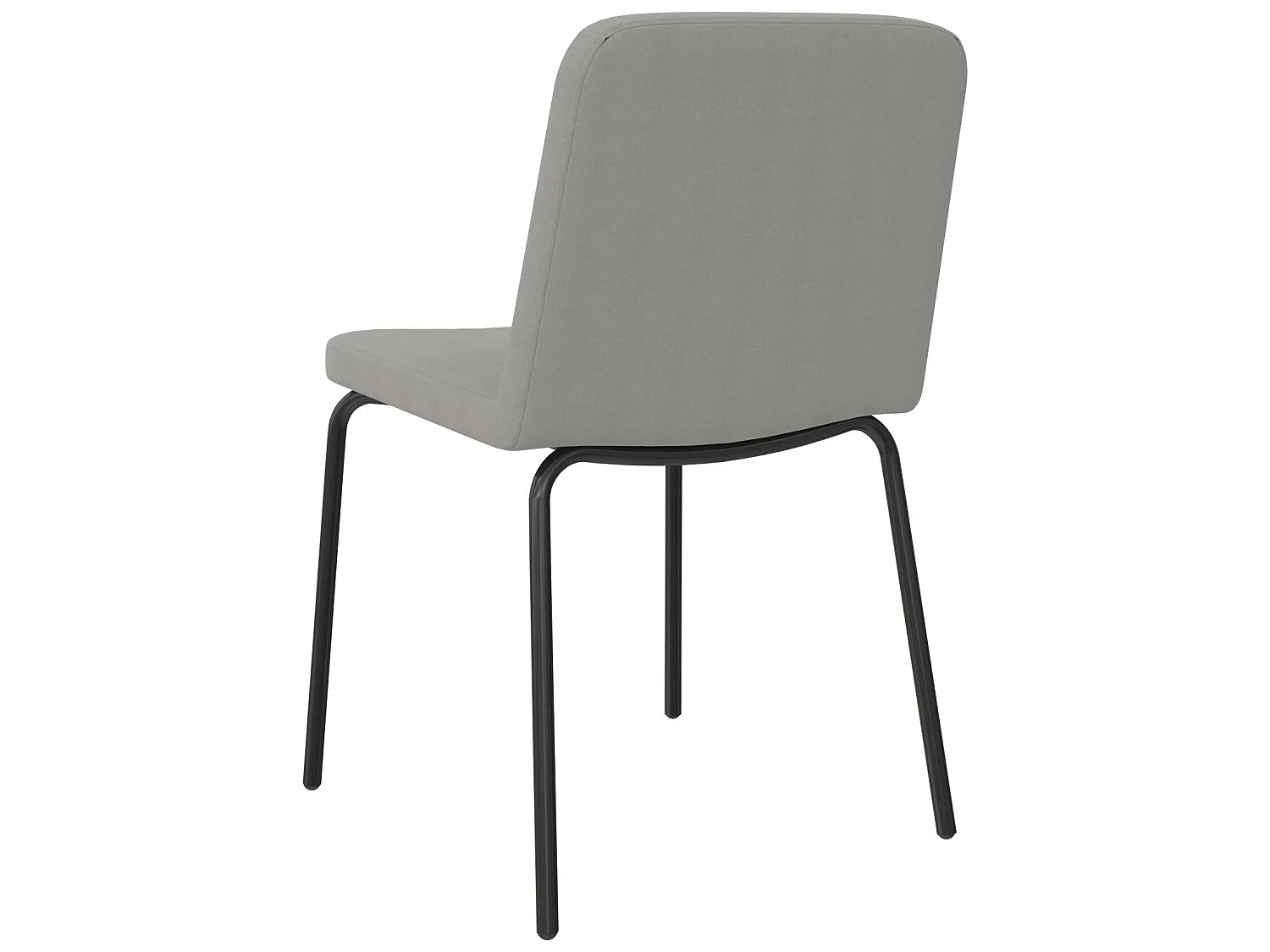 Corey | Lot de 2 chaises de salle à manger en tissu gris