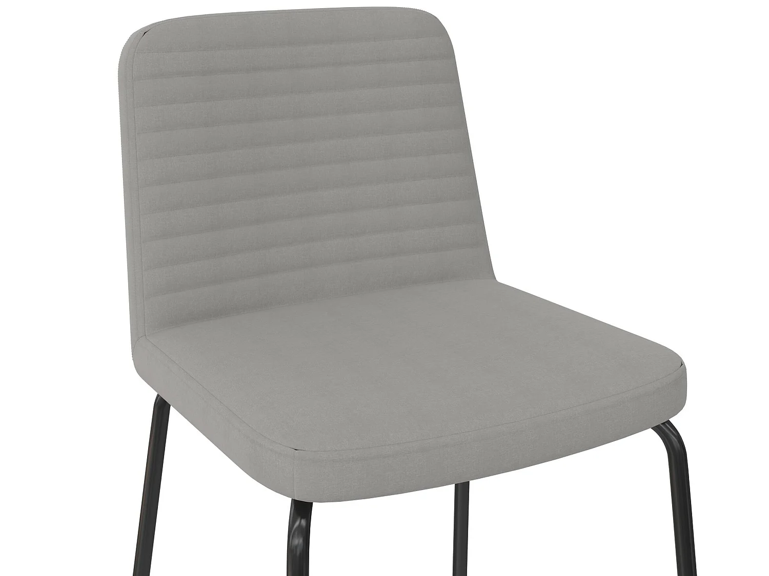 Corey | Lot de 2 chaises de salle à manger en tissu gris