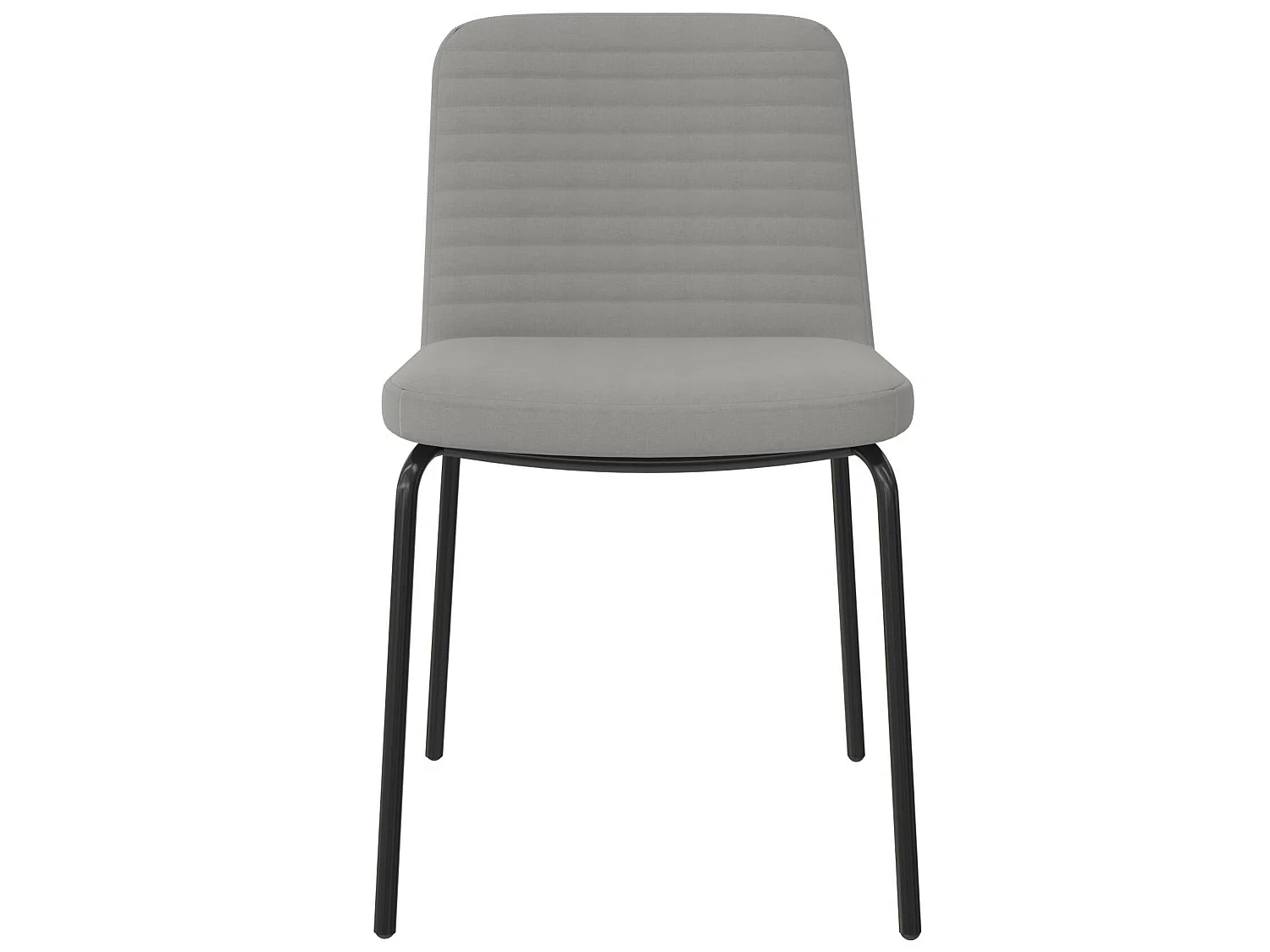 Corey | Lot de 2 chaises de salle à manger en tissu gris