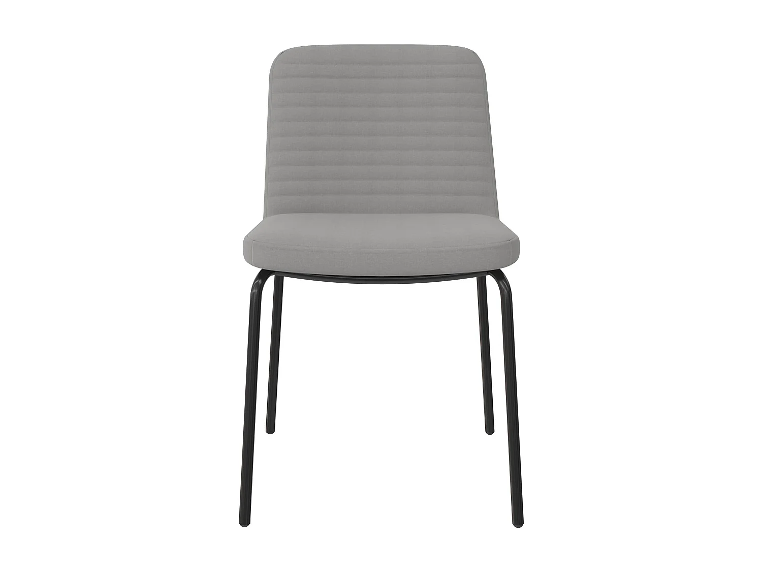 Corey | Lot de 2 chaises de salle à manger en tissu gris