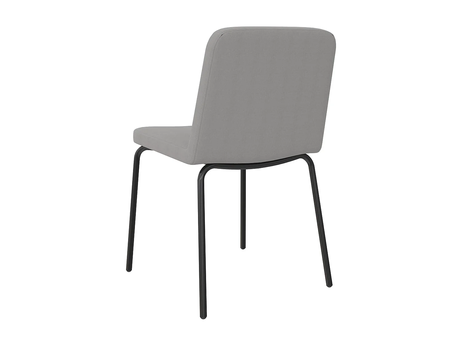Corey | Lot de 2 chaises de salle à manger en tissu gris