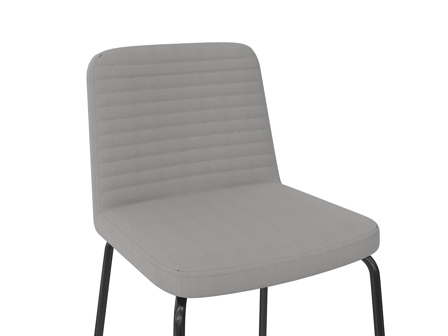 Corey | Lot de 2 chaises de salle à manger en tissu gris