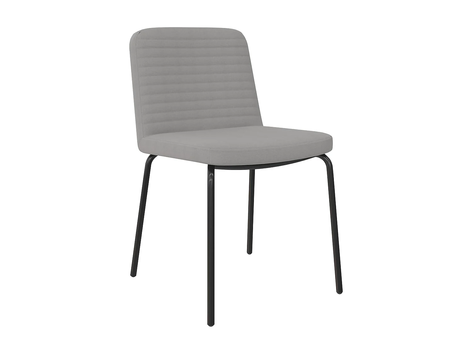 Corey | Lot de 2 chaises de salle à manger en tissu gris