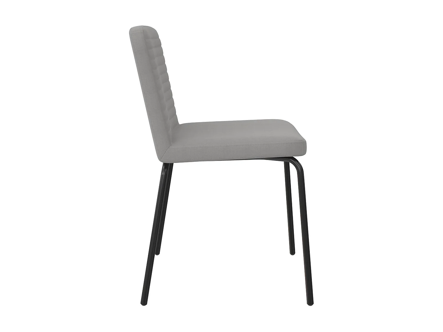Corey | Lot de 2 chaises de salle à manger en tissu gris