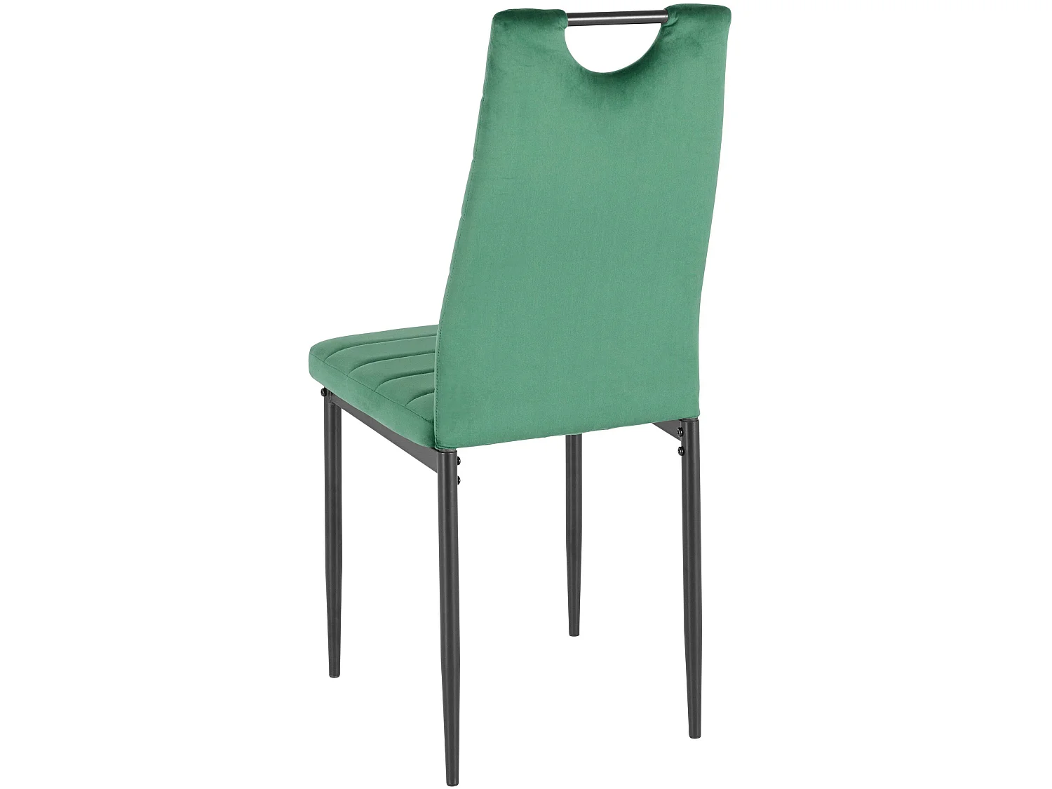Set di 4 sedie da pranzo in velluto verde scuro