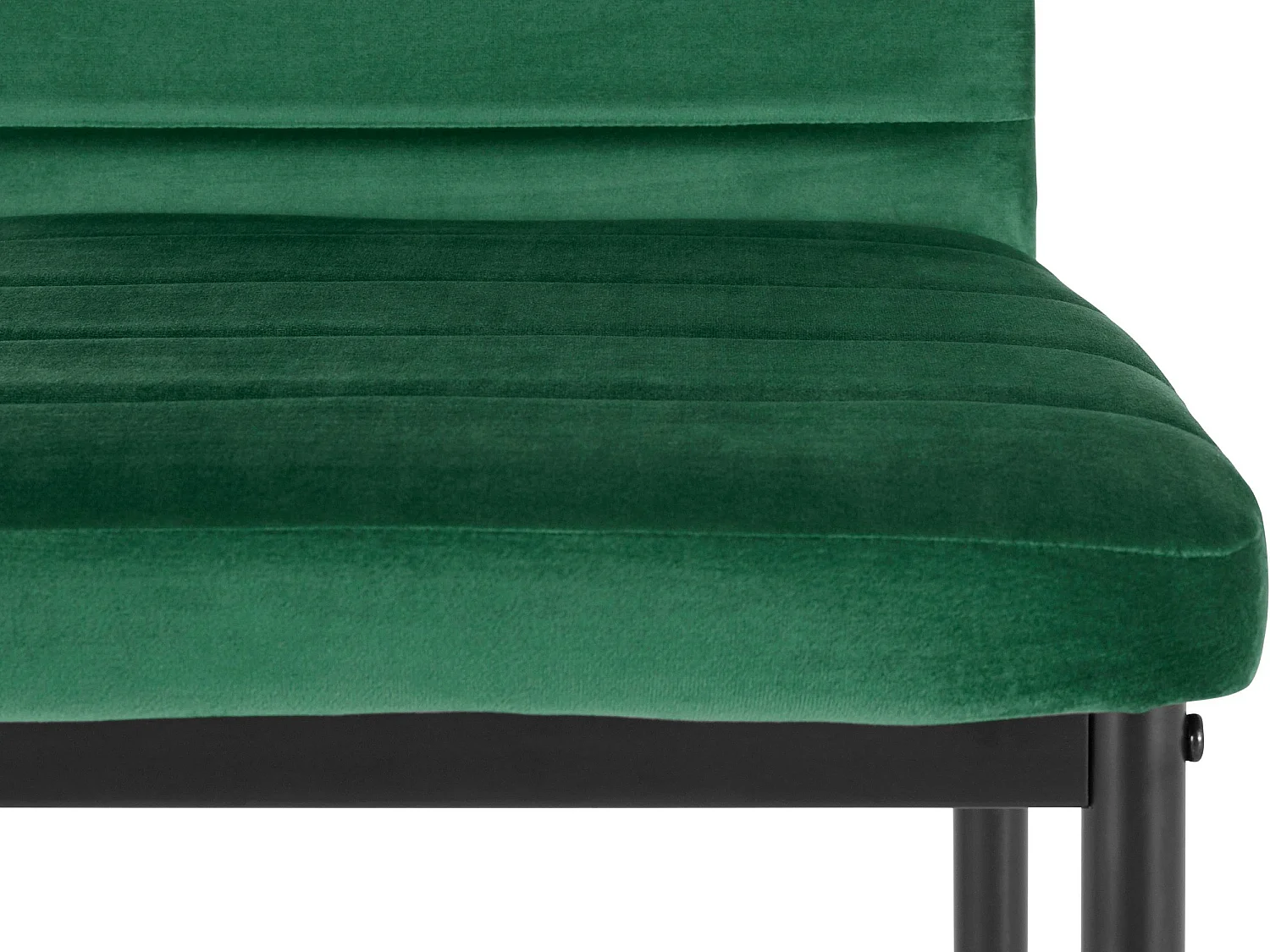 Set di 4 sedie da pranzo in velluto verde scuro