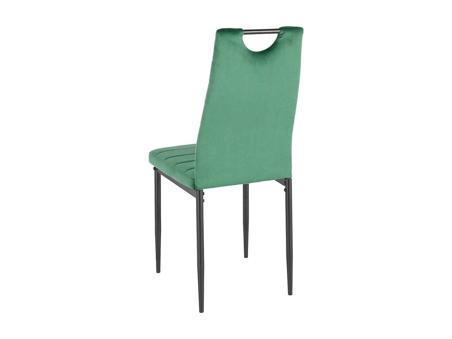 Set di 4 sedie da pranzo in velluto verde scuro