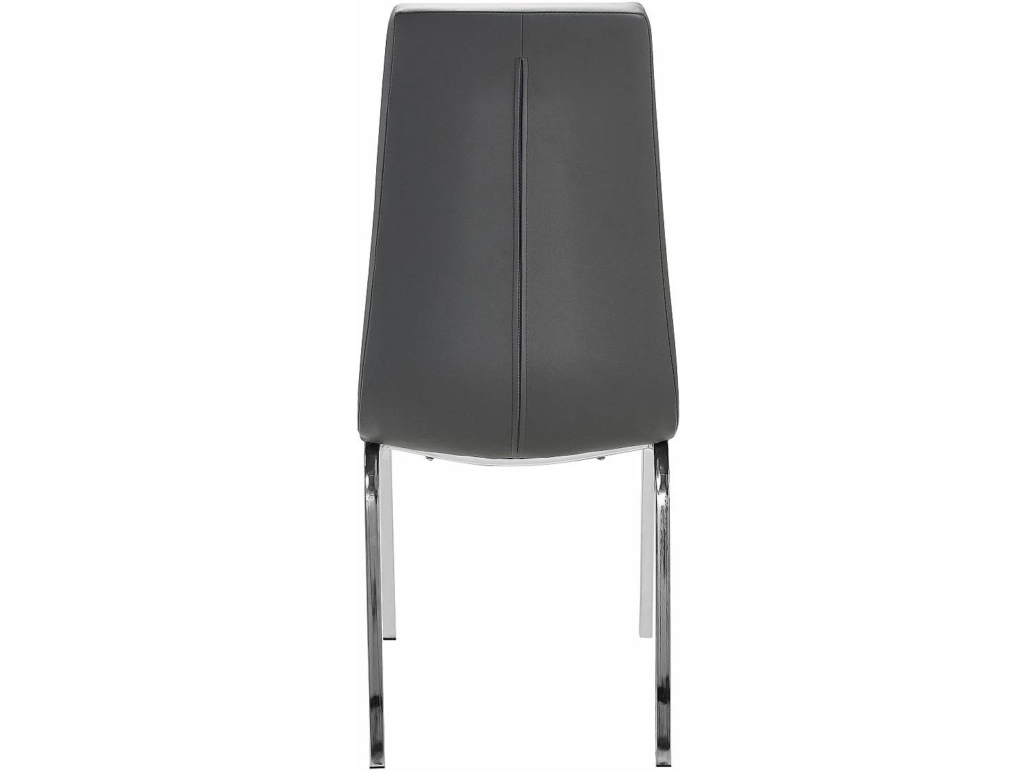 Juego de 2 sillas de comedor tapizadas en PU gris