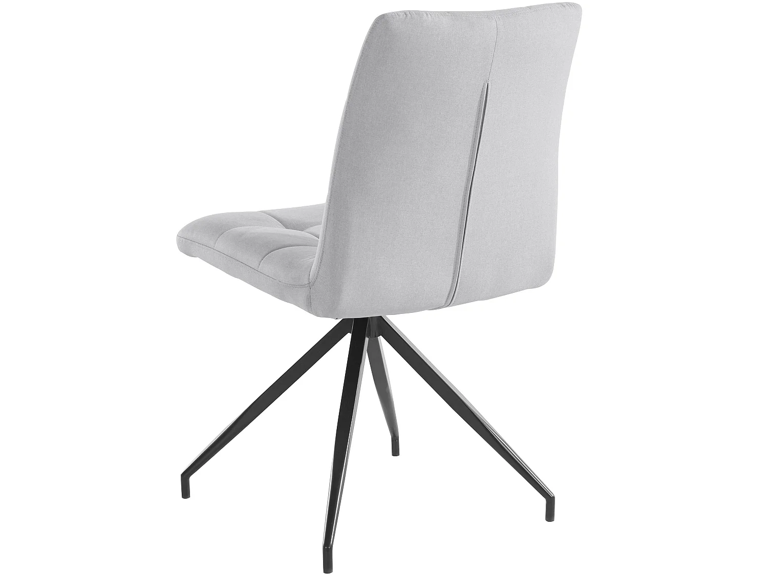 Set di 2 sedie da pranzo imbottite in tessuto con gambe in metallo