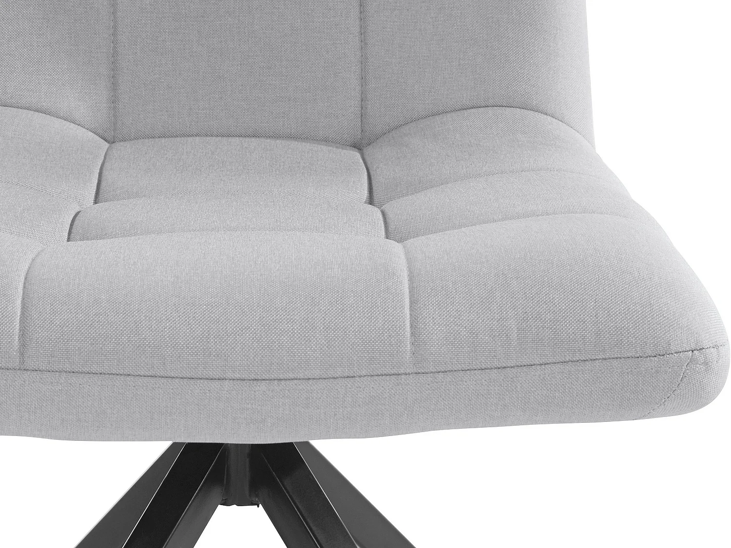 Set di 2 sedie da pranzo imbottite in tessuto con gambe in metallo