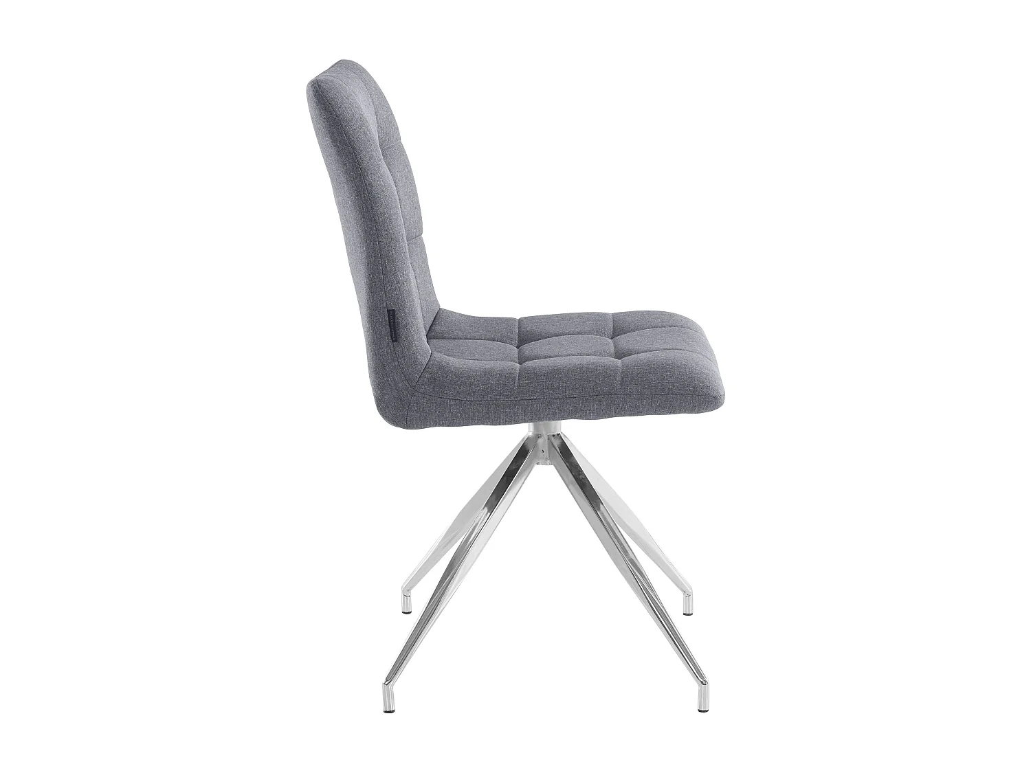 Juego de 2 sillas de comedor tapizadas en tela con patas de metal