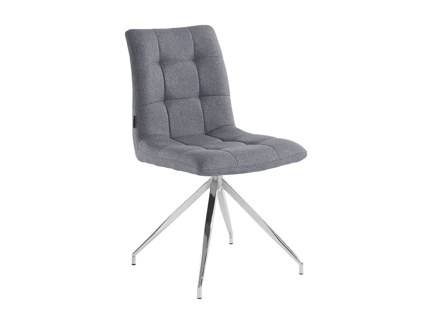 Juego de 2 sillas de comedor tapizadas en tela con patas de metal