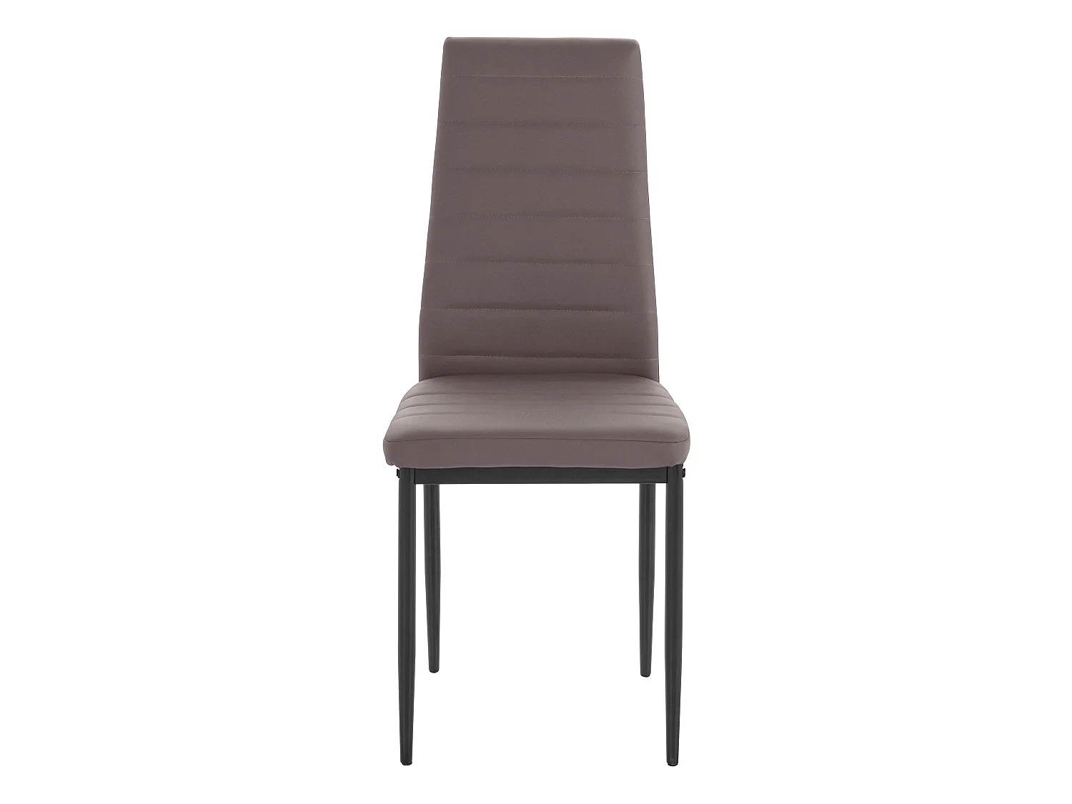 Juego de 4 sillas de comedor tapizadas en PU capuchino