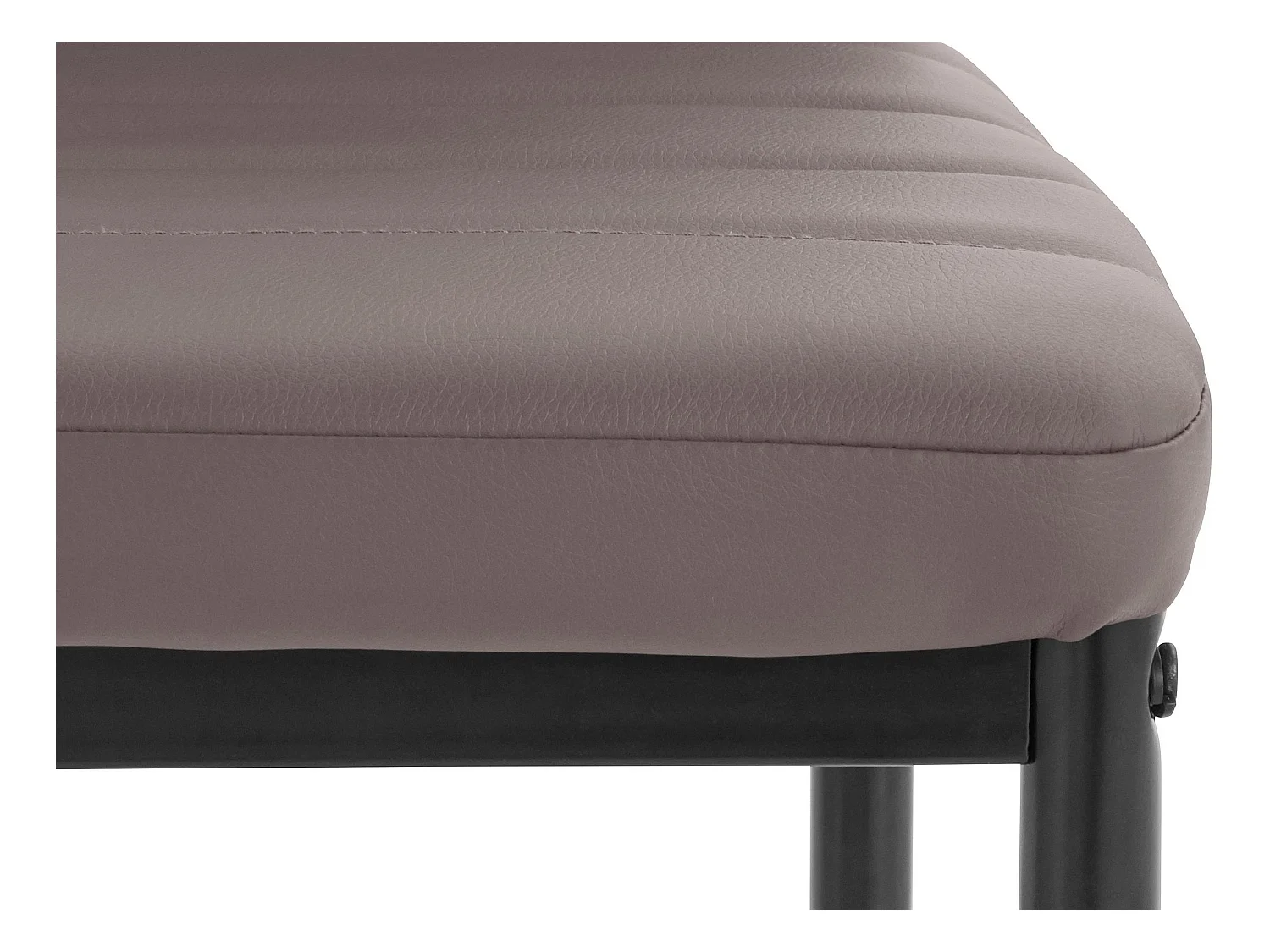 Juego de 4 sillas de comedor tapizadas en PU capuchino