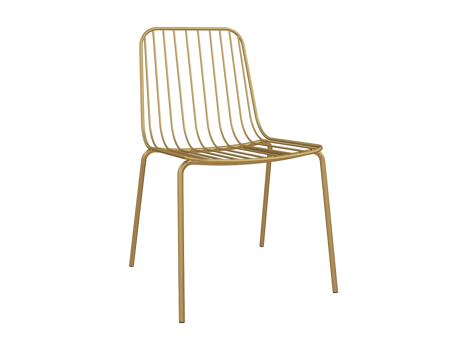 Caden | Chaise de salle à manger en fil métallique 2 packs en jaune