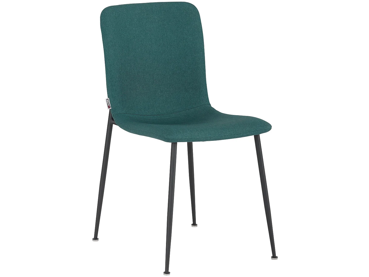 Set di 2 sedie da pranzo imbottite in tessuto verde