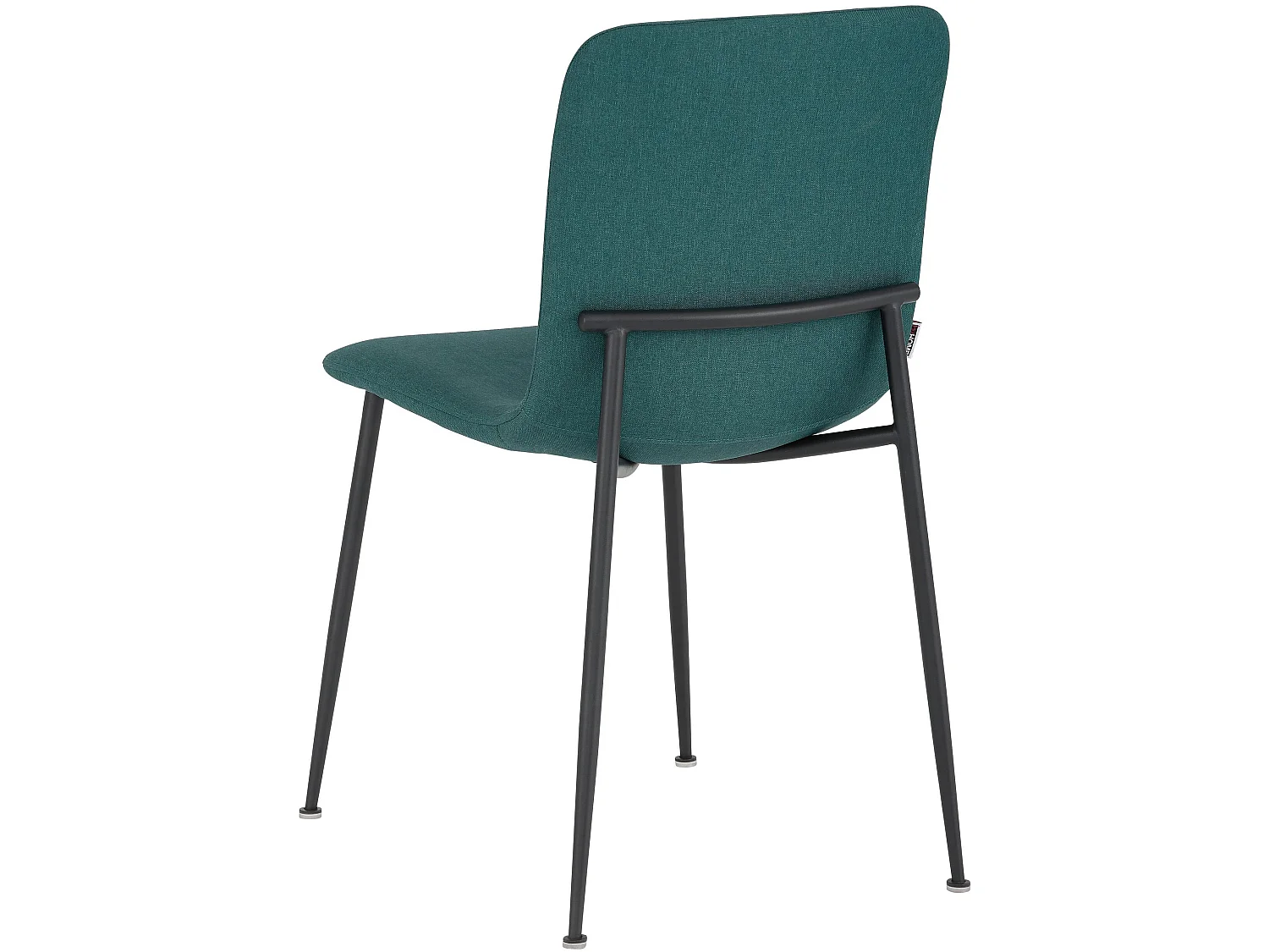 Set di 2 sedie da pranzo imbottite in tessuto verde