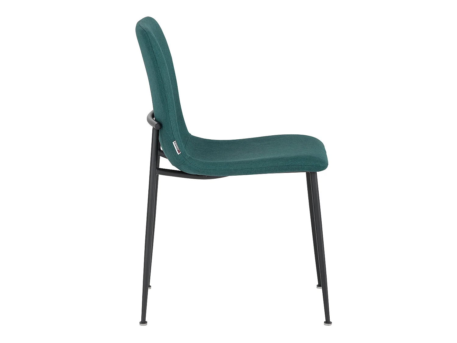Faye | Lot de 2 chaises de salle à manger rembourrées en tissu vert