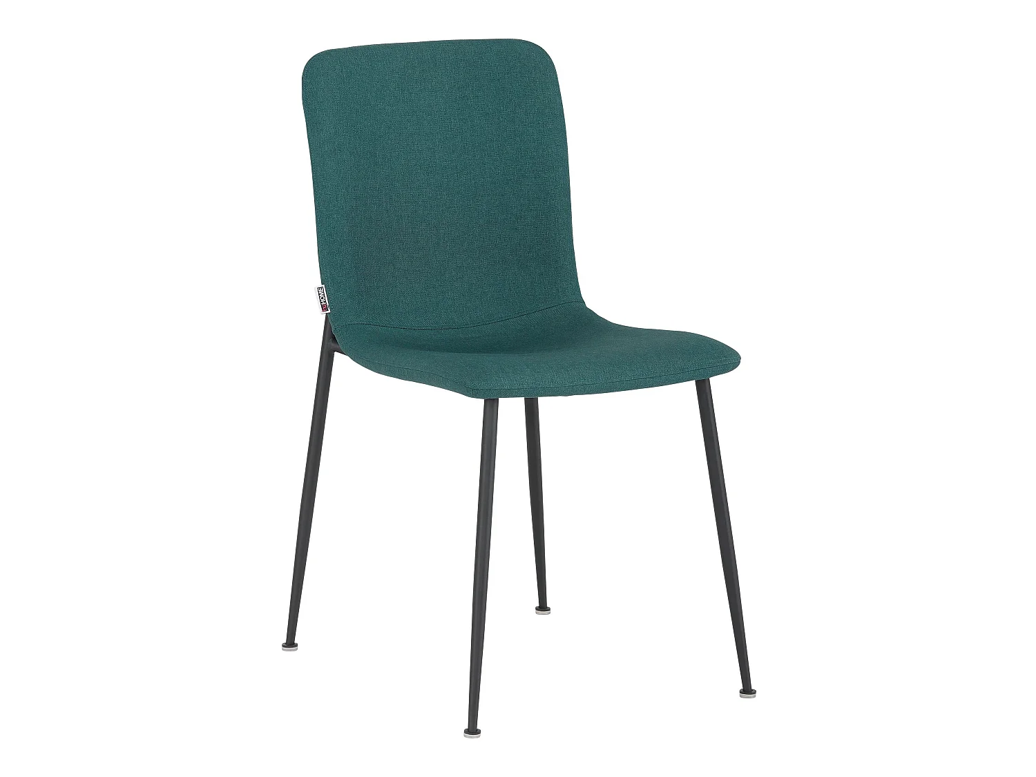 Faye | Lot de 2 chaises de salle à manger rembourrées en tissu vert