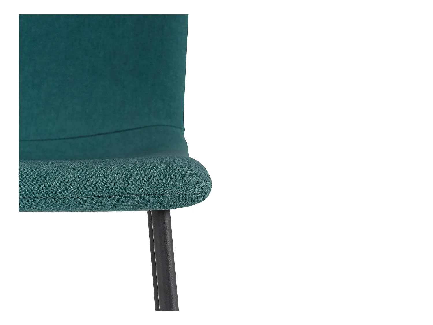Faye | Lot de 2 chaises de salle à manger rembourrées en tissu vert