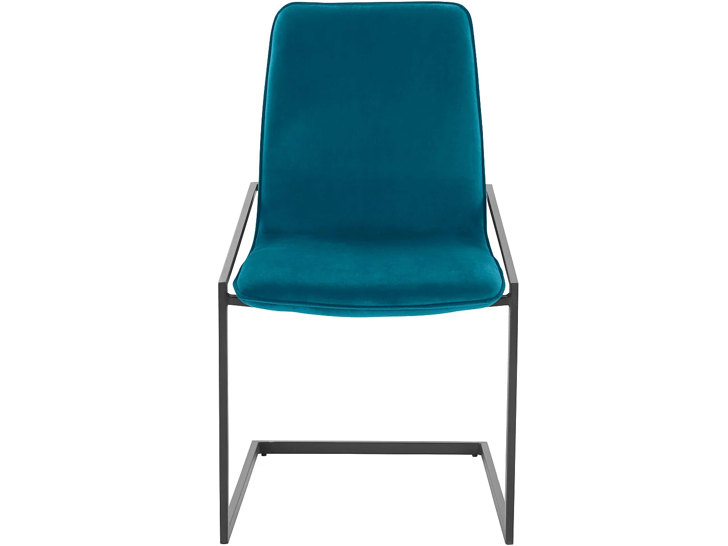 Lot de 2 chaises de salle à manger rembourrées en velours pétrole