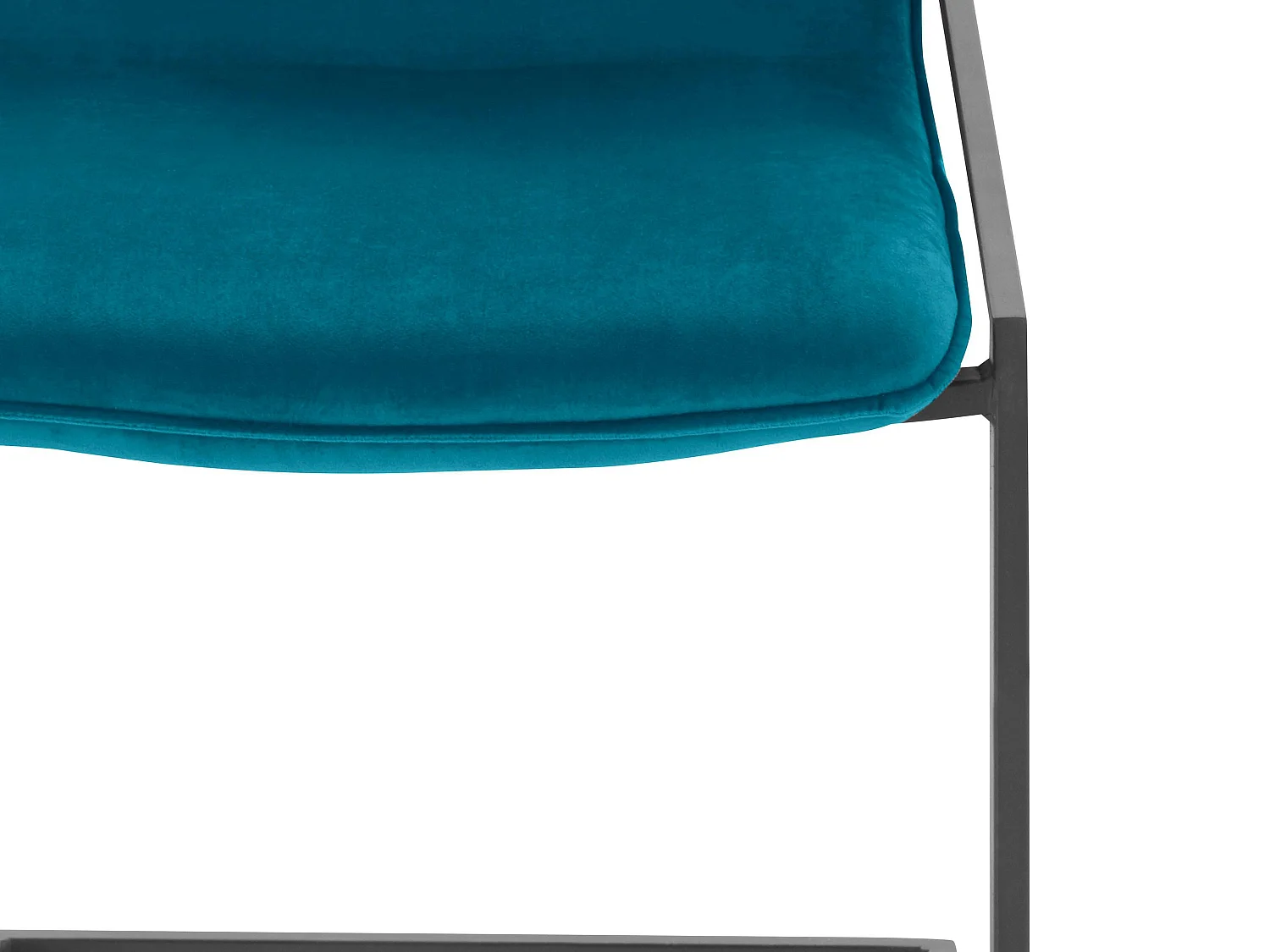 Lot de 2 chaises de salle à manger rembourrées en velours pétrole