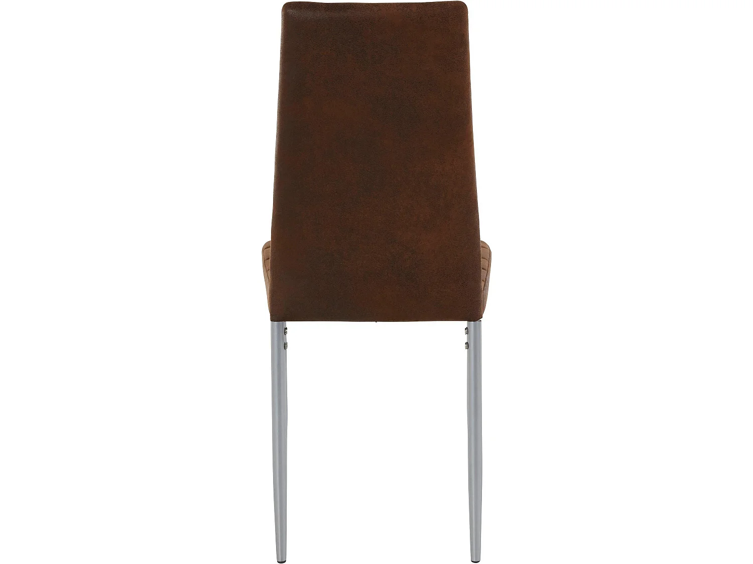 Kate | Lot de 2 chaises de salle à manger rembourrées en microfibre marron