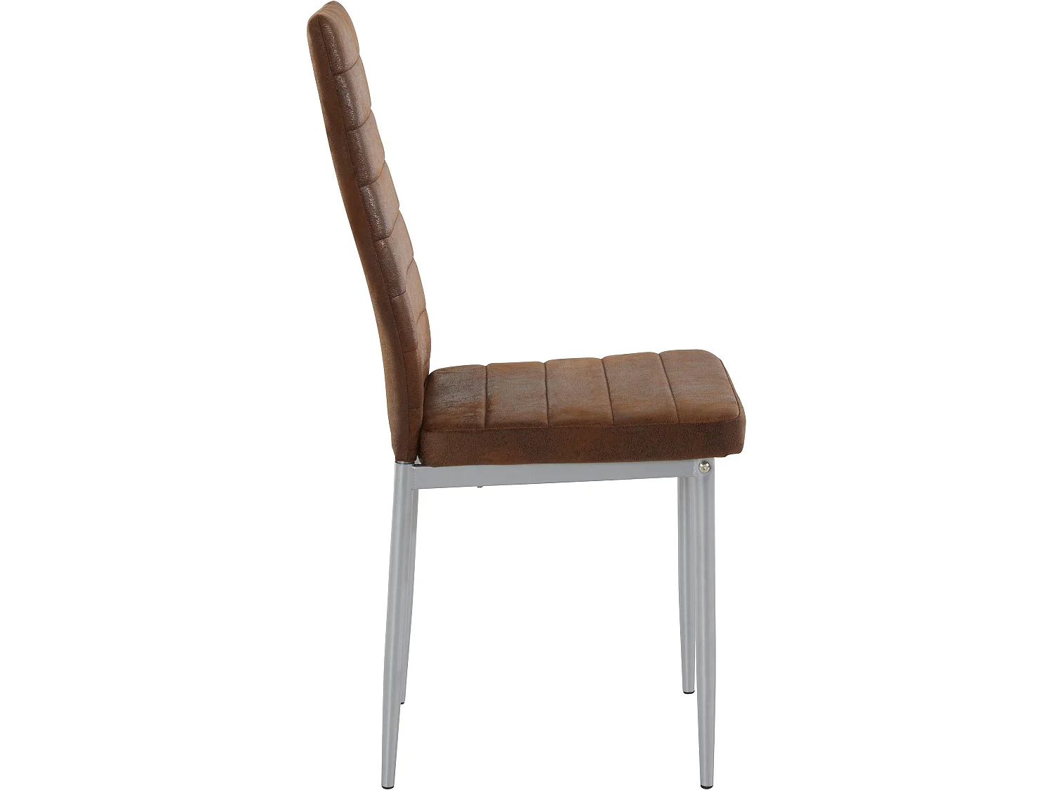 Kate | Lot de 2 chaises de salle à manger rembourrées en microfibre marron