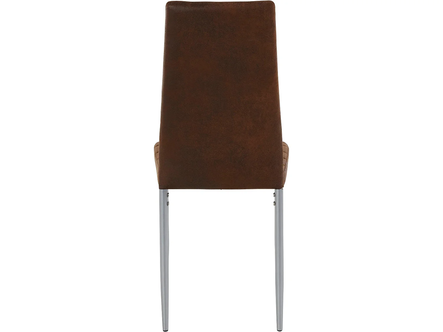 Kate | Lot de 2 chaises de salle à manger rembourrées en microfibre marron