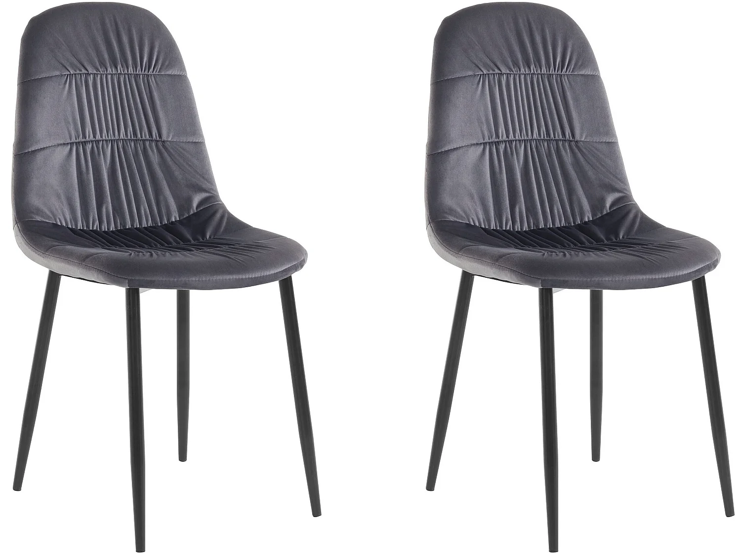 Conjunto de 4 cadeiras de jantar Pavia cinzentas