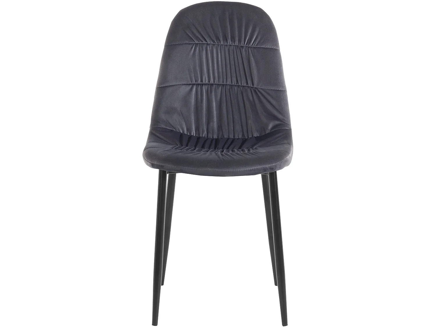 Joel | Lot de 2 chaises de salle à manger rembourrées en velours gris