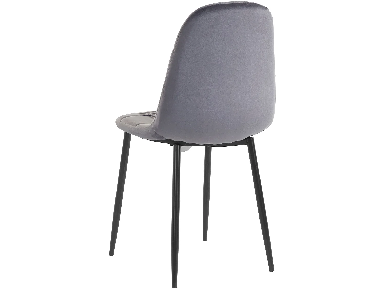 Joel | Lot de 2 chaises de salle à manger rembourrées en velours gris