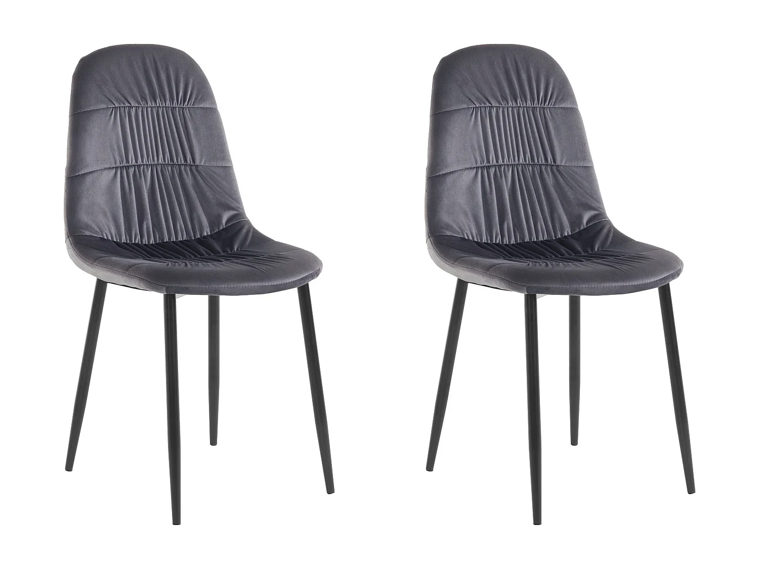 Conjunto de 4 cadeiras de jantar Pavia cinzentas