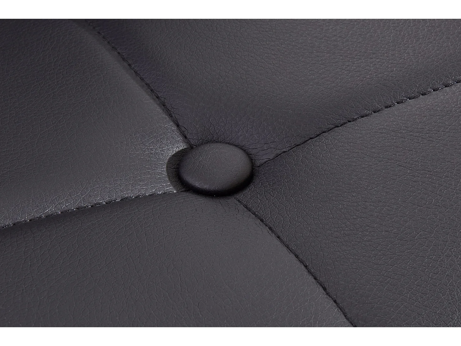 Luna | Lot de 4 chaises de salle à manger rembourrées en PU noir