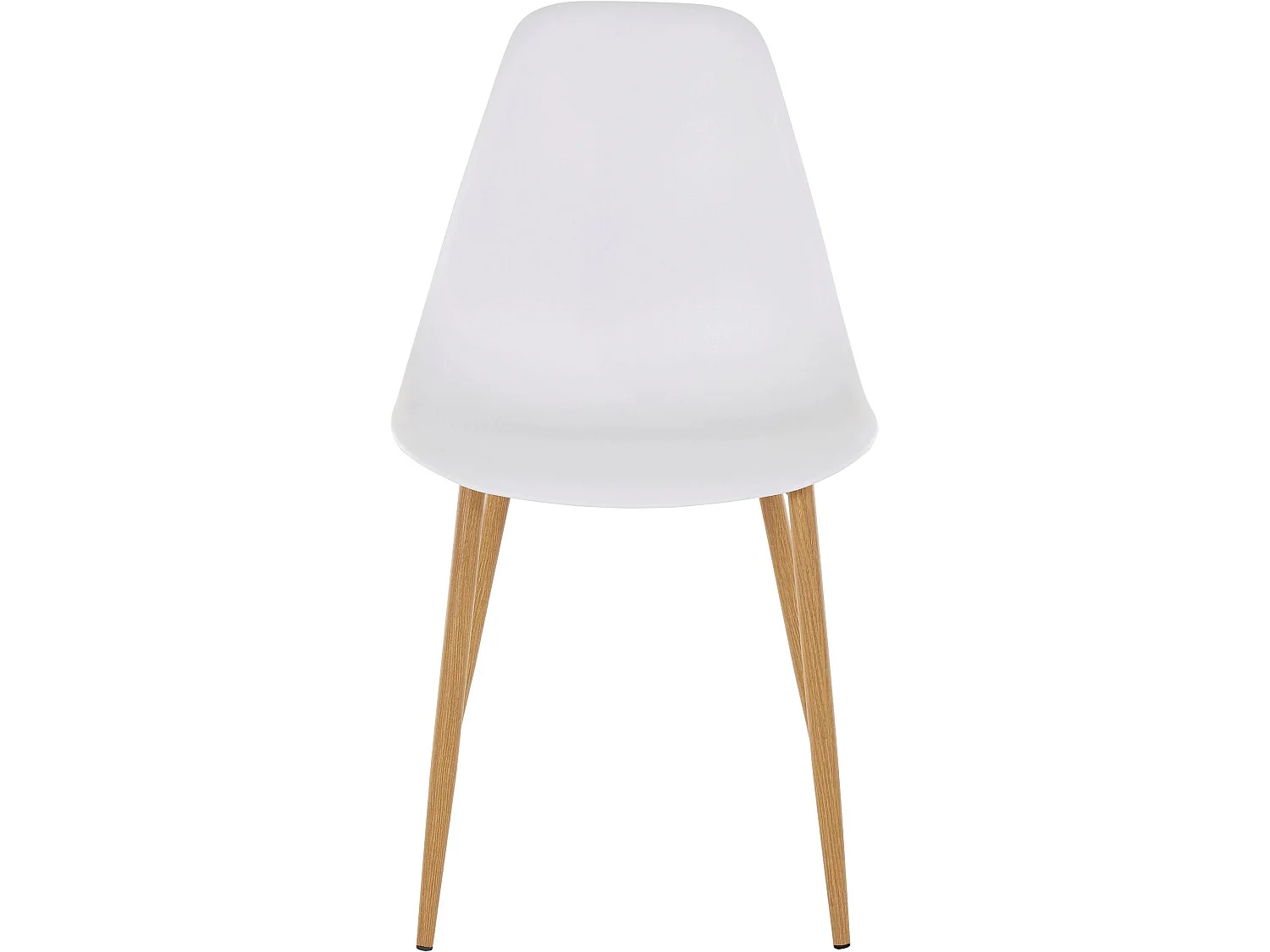 Miller | Cadeiras de Jantar Conjunto de 4 em Plástico Branco