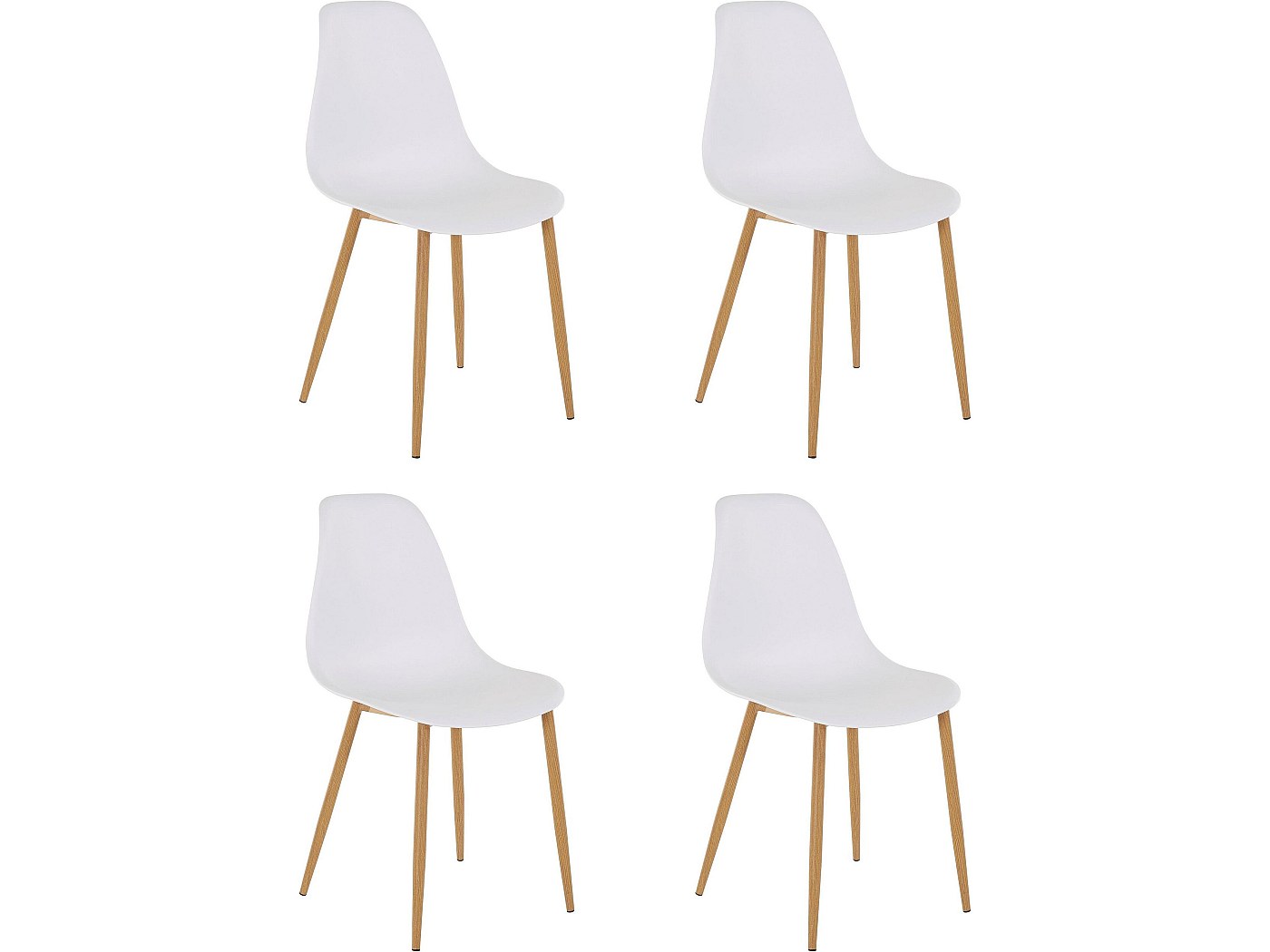 Lot De 4 Chaises Pliantes Blanches En Métal Et Plastique - Capacité 158 Kg, Empilables, Intérieur/extérieur