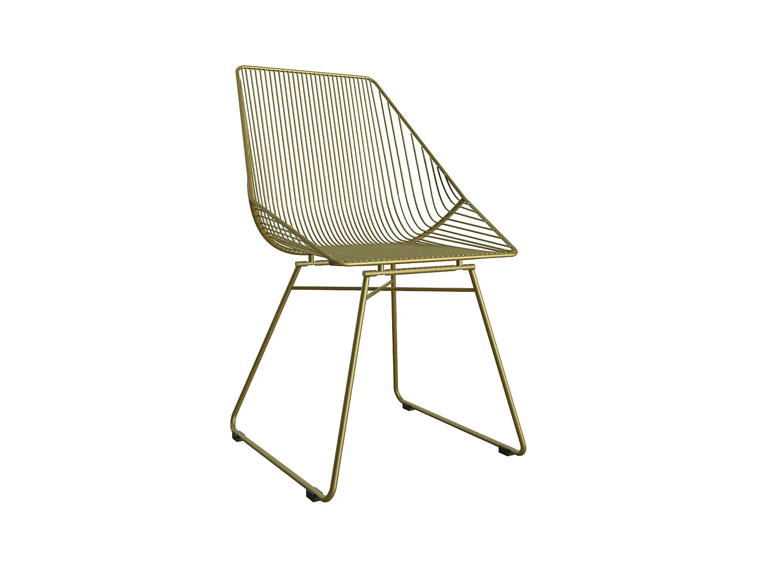 Ellis | Chaise de salle à manger en métal doré