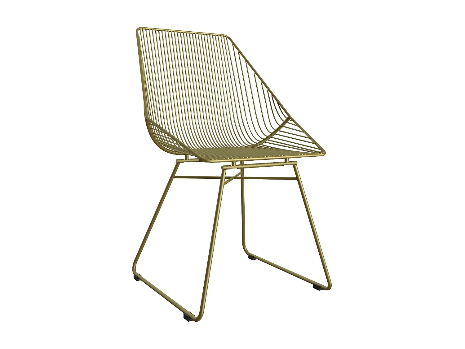 Ellis | Chaise de salle à manger en métal doré