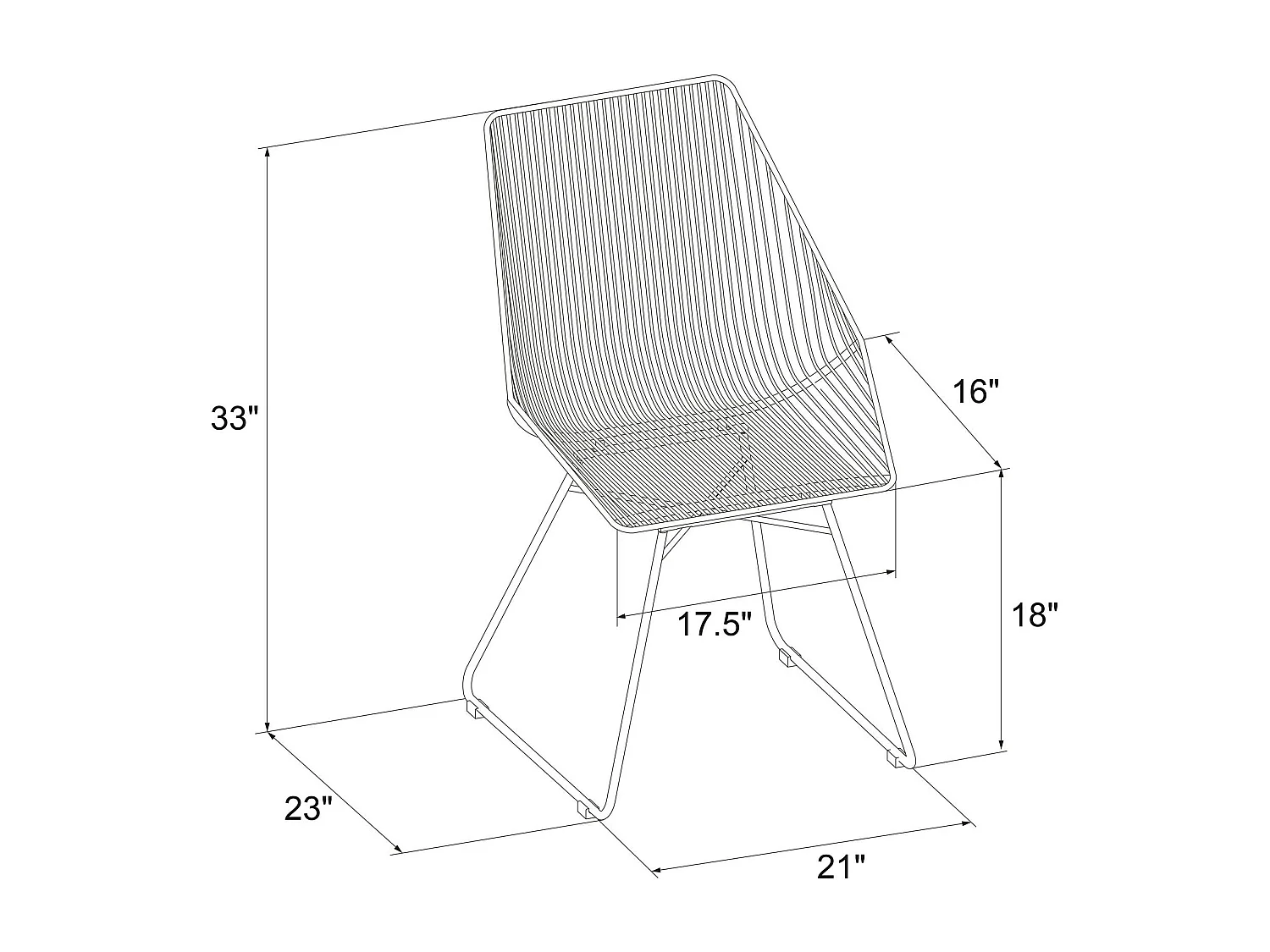 Ellis | Chaise de salle à manger en métal doré