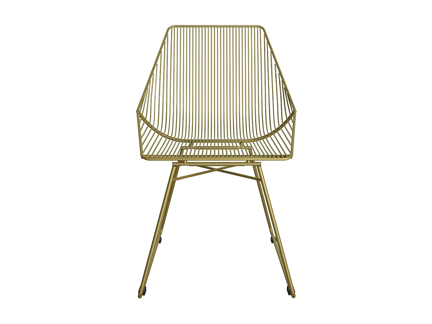 Ellis | Chaise de salle à manger en métal doré