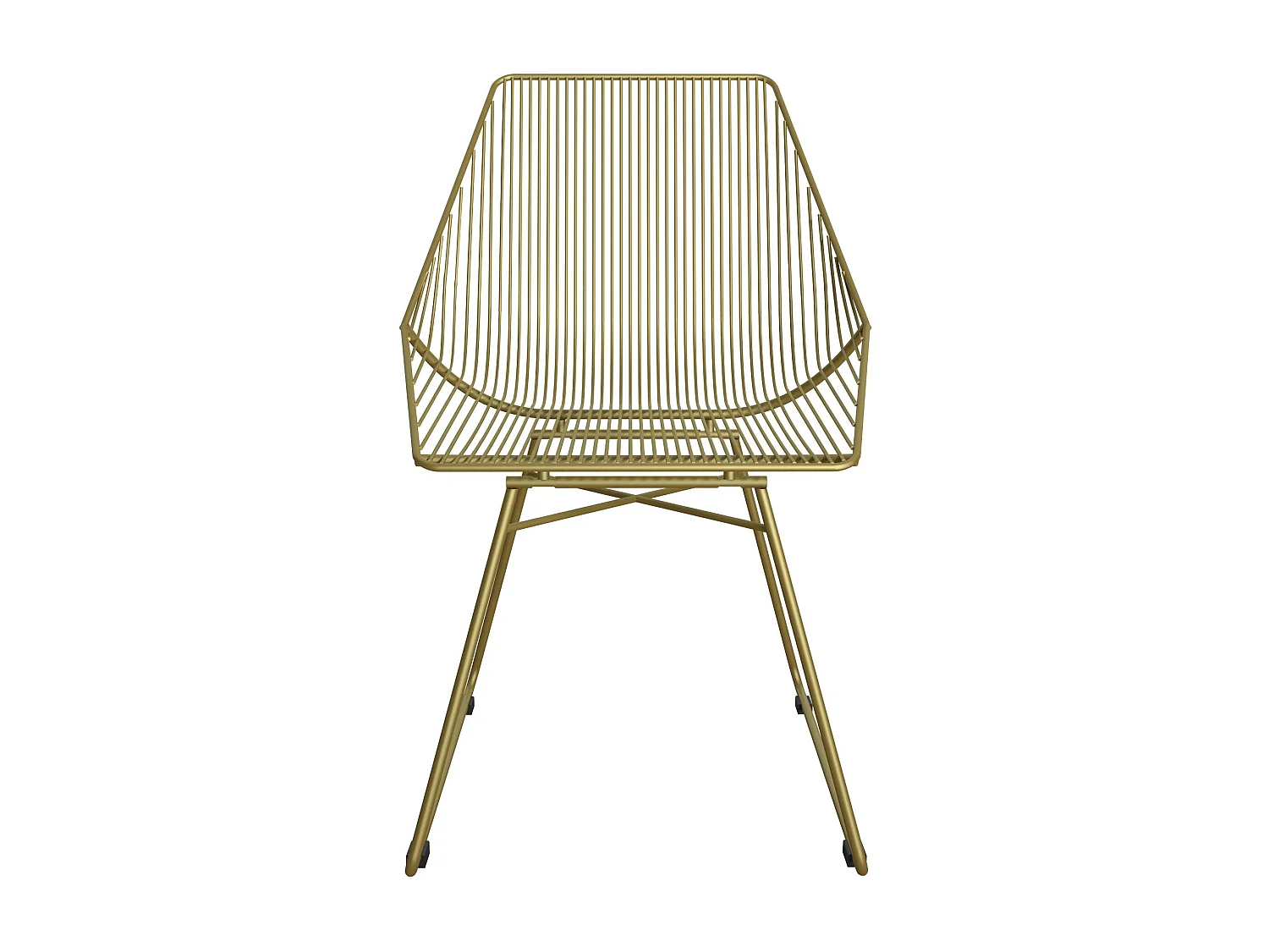 Ellis | Chaise de salle à manger en métal doré