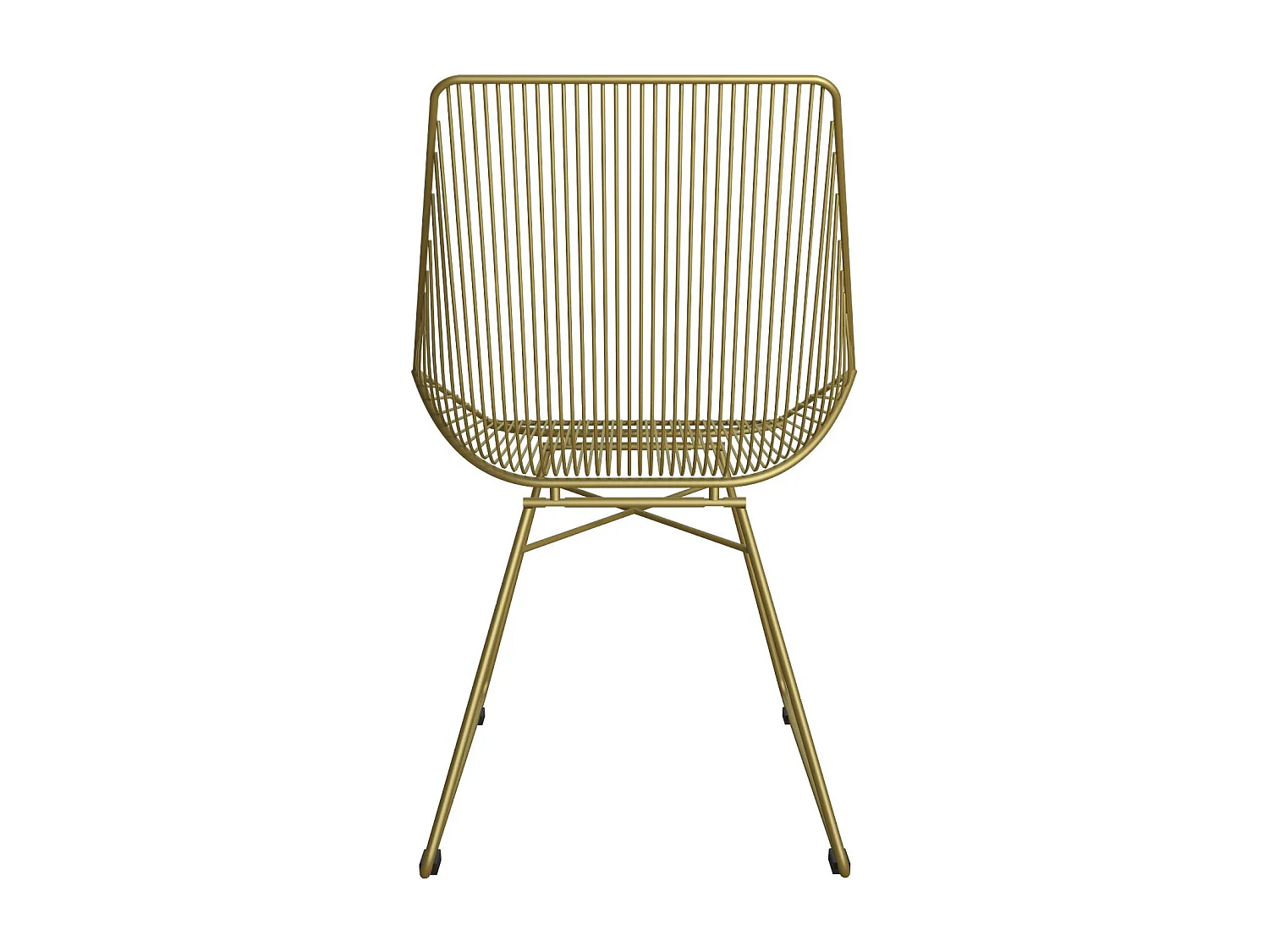 Ellis | Chaise de salle à manger en métal doré