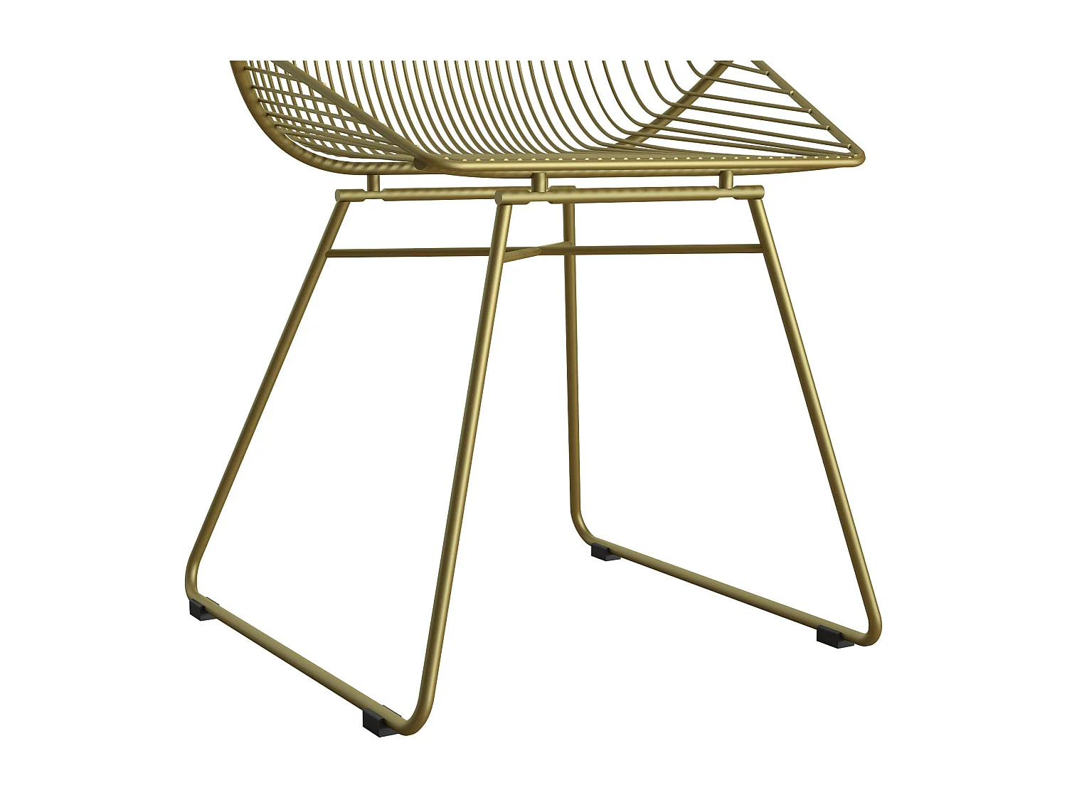 Ellis | Chaise de salle à manger en métal doré