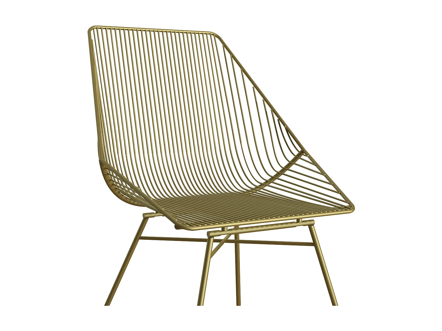 Ellis | Chaise de salle à manger en métal doré